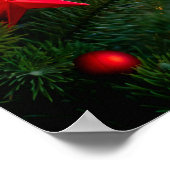 きらめく金ゴールドライトメリーモダンクリスマスパーティー ポスター (角)