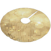 きらめく金ゴールド波:モザイクテクスチャ ブラッシュドポリエステルツリースカート (アングル)