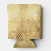 きらめく金ゴールド波：モザイクテクスチャ 缶クーラー (裏面)