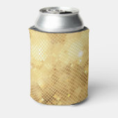 きらめく金ゴールド波：モザイクテクスチャ 缶クーラー (缶裏面)