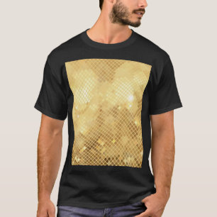 きらめく金ゴールド波:モザイクテクスチャ Tシャツ