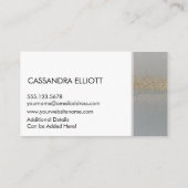 きらめく金ゴールド淡い色のブルーアルコールインクリキッドアート 名刺 (裏面)