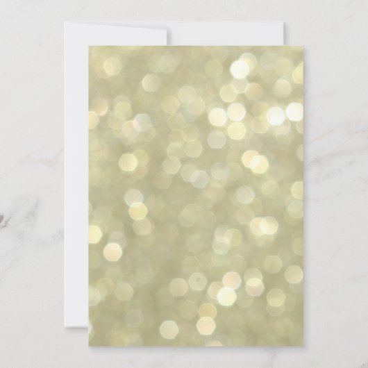 きらめく金ゴールド社交ダンス50番目の誕生日招待状 招待状 (裏面)