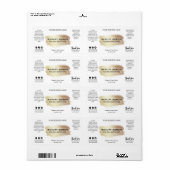 きらめく金ゴールド絵を描顔血清ラベル ラベル (フルシート)