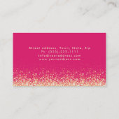 きらめく金ゴールド美しいエキスパートダマスクピンクカード 名刺 (裏面)