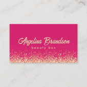 きらめく金ゴールド美しいエキスパートダマスクピンクカード 名刺 (正面)