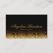 きらめく金ゴールド美しいエキスパートダマスクブラックカード 名刺 (正面)