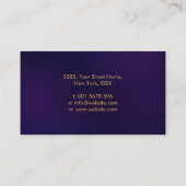 きらめく金ゴールド蓮の花 名刺 (裏面)