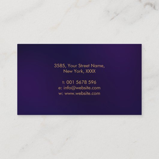 きらめく金ゴールド蓮の花 名刺 (裏面)