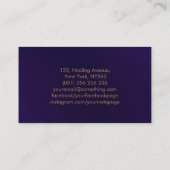 きらめく金ゴールド蓮華曼荼羅の生命の種 名刺 (裏面)