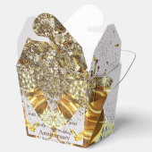 きらめく金ゴールド10結婚周年 フェイバーボックス (オープン)