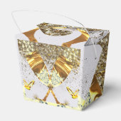 きらめく金ゴールド10結婚周年 フェイバーボックス (裏面サイド)