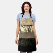 きらめく金ゴールド エプロン (着用した状態)