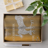 きらめく金ゴールド・クリスマスのダイヤモンド・トナカイ 薄葉紙 (ギフト)