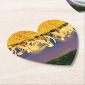 きらめく金ゴールド ペーパーコースター (アングル)