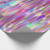 きらめく金属性の虹色 ラッピングペーパー (角)