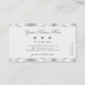 きらめく銀の輝く宝石の豪華エレガントさ 名刺 (裏面)