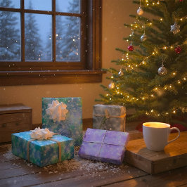 きらめく銀河系セット ラッピングペーパーシート