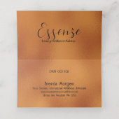 きらめく銅茶色の背モダン景 ロイヤリティカード (内部開封)