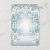 きらめく雪の森の結婚式同封カード エンクロージャーカード (裏面)