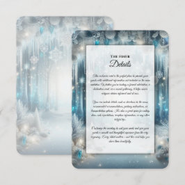きらめく雪の森の結婚式同封カード エンクロージャーカード