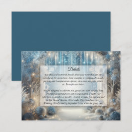 きらめく雪の森の結婚式同封カード エンクロージャーカード