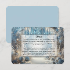 きらめく雪の森の結婚式同封カード エンクロージャーカード