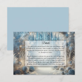 きらめく雪の森の結婚式同封カード エンクロージャーカード