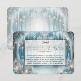 きらめく雪の森の結婚式 エンクロージャーカード