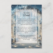 きらめく雪の森の結婚式 エンクロージャーカード (正面)