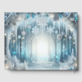 きらめく雪の森 冬の結婚式 ゲストブック (裏面)