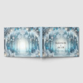 きらめく雪の森 冬の結婚式 ゲストブック (全面)