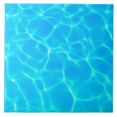 きらめく青いプールの水の反射の写真 タイル (正面)