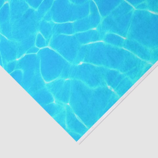 きらめく青いプールの水の反射の写真 薄葉紙 (詳細)