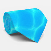 きらめく青いプール水の反射フォト ネクタイ (ロール)