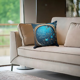 きらめく青と神のフレームのカスタマイズ可能 クッション