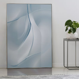 きらめく静けさ |ブルートーン抽象芸術アート ポスター