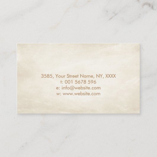 きらめく黄金の蓮の花 名刺 (裏面)