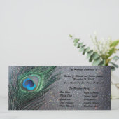 きらめく黒い孔雀の結婚式プログラム プログラム (スタンド正面)