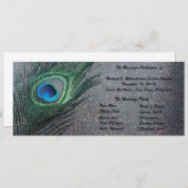 きらめく黒い孔雀の結婚式プログラム プログラム (正面/裏面)