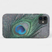 きらめく黒い孔雀の羽の静物画 Case-Mate iPhoneケース (裏面(横))