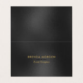 きらめく黒い背モダン景 名刺 (外部フラット)