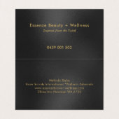 きらめく黒い背モダン景 名刺 (内部フラット)