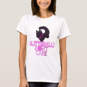 きらめく黒猫は気にしない Tシャツ (正面)