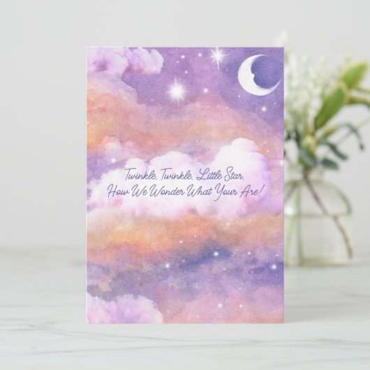 きらめく、きらめく、小さな星の性別シャワーを明らかにする 招待状 (スタンド正面)