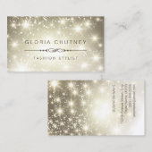 きらめく《写真》ぼけ味グリッタールック 名刺 (正面/裏面)