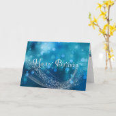 きらめく《写真》ぼけ味灯の誕生日 カード (黄色い花)