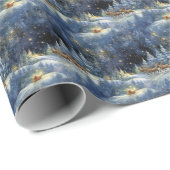 きらめく、雪、トナカイ ラッピングペーパー (ロールコーナー)