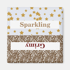 きらめく/grimy（ばちゃばちゃ）跳ねる/stars2 inch正方形マグネット マグネット