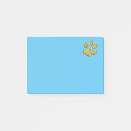 きらめくcat paw pring -金ゴールド ポストイット (正面)